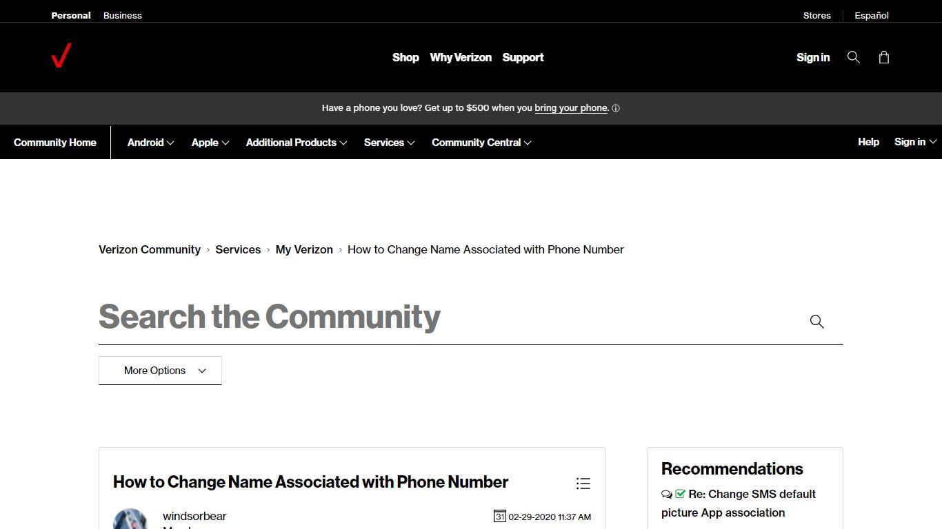 How to Change Name Associated with Phone Number - Verizon